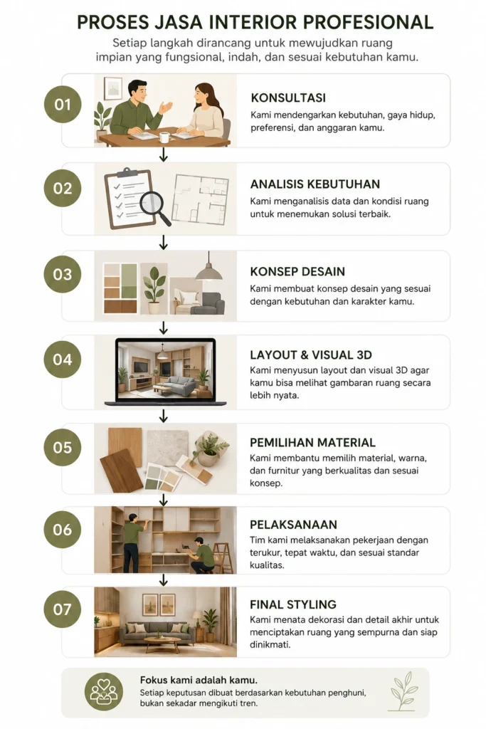proses jasa interior profesional di Pekanbaru - cenia living