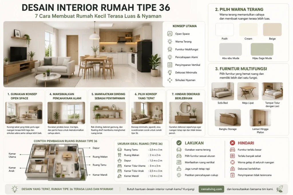 desain interior rumah tipe 36