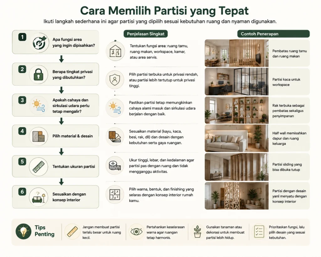ide partisi ruangan rumah minimalis - cara memilih partisi yang tepat di cenia living