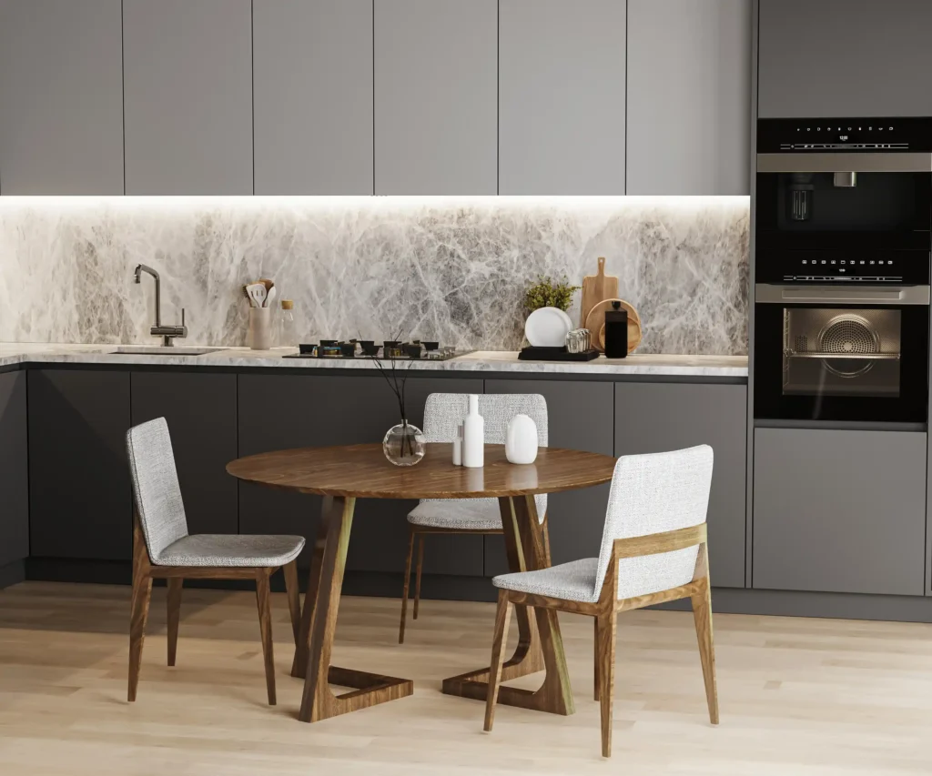 perbedaan kitchen set HPL dan solid wood